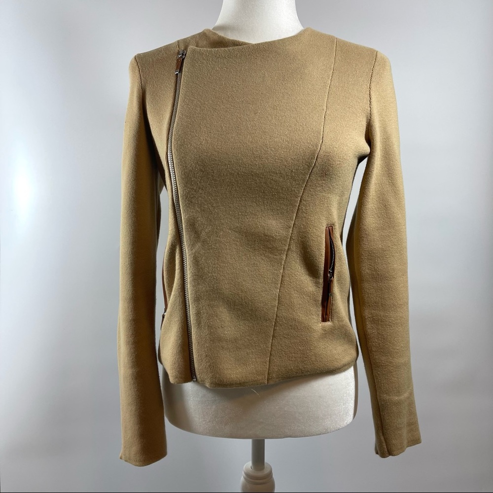 ❌SOLD❌ Ralph Lauren long sleeve knit blazer sweater tan Size S